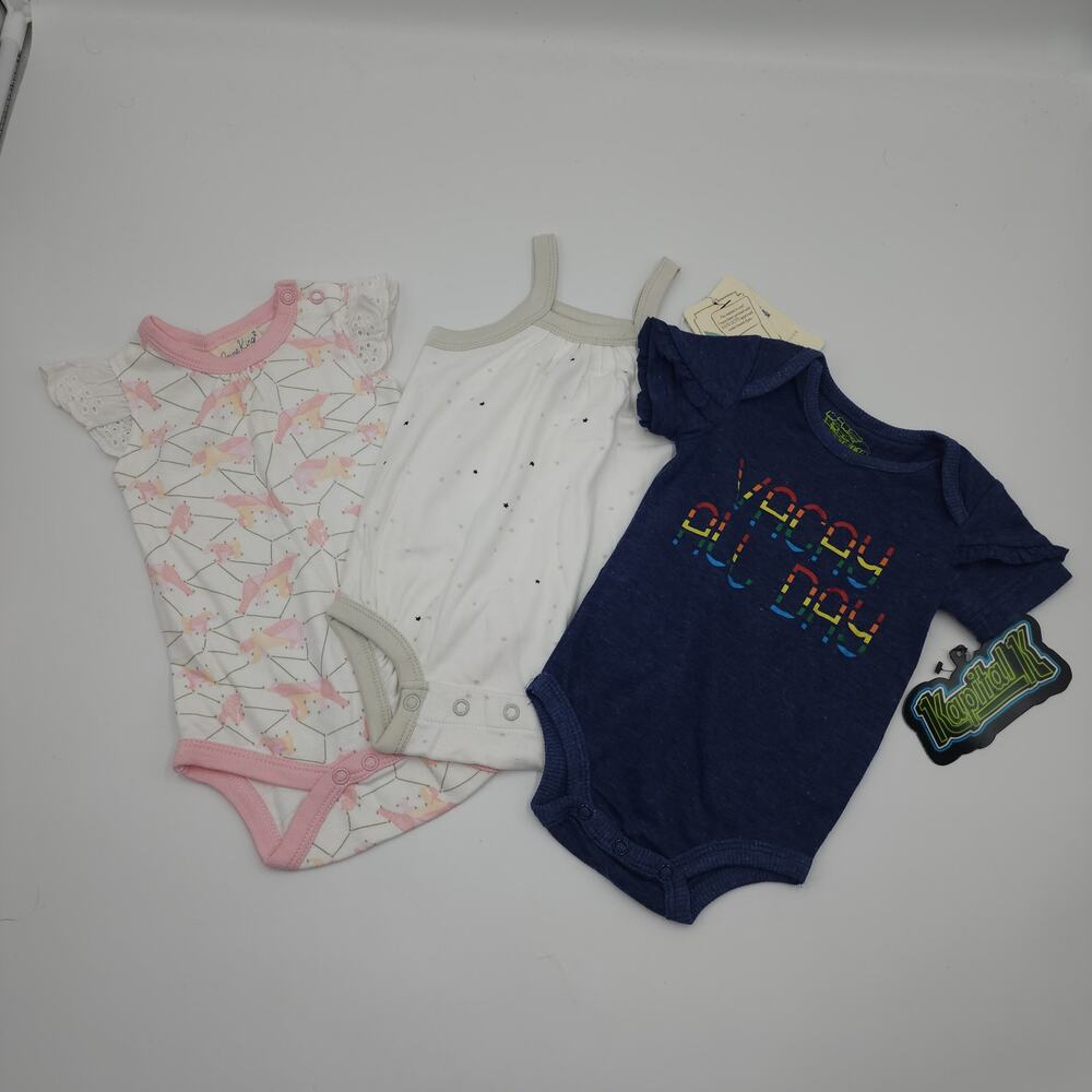 Spaling Bundle of Three One-pieces Star Tribal Vacay All Day Size 0-3 Months